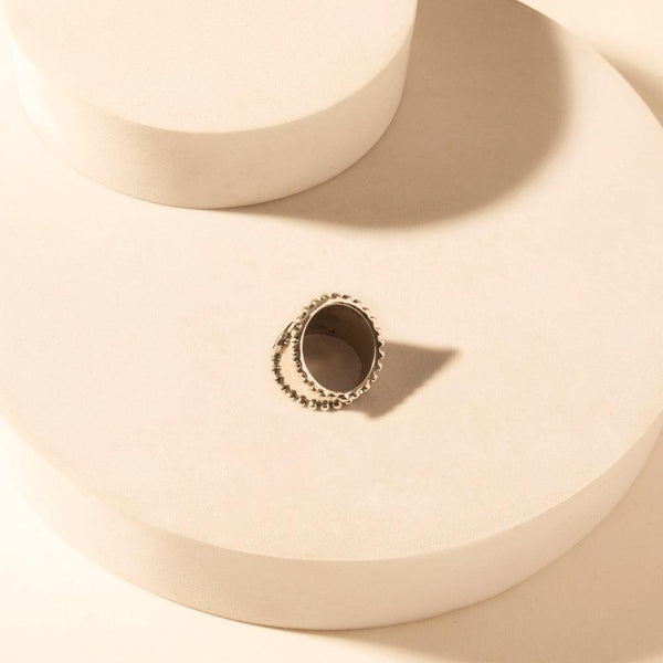 Myra Cactus Country adjustable Ring for Women with engraved cactus detail for everyday western wear