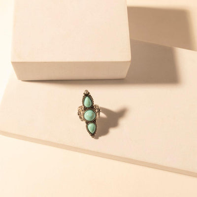 Myra Wildfire Turquoise adjustable Ring for Women with turquoise detail for premium western wear
