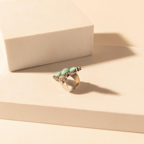 Myra Wildfire Turquoise adjustable Ring for Women with turquoise detail for premium western wear