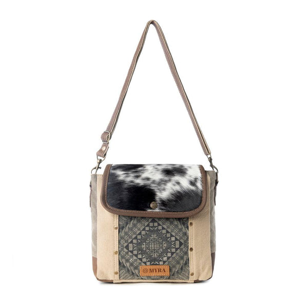 Myra Sandstone Pony Western Shoulder Bag for Women in Khaki
