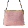 Myra Rosemist Leather Bag for Women in pink with textured detail and shoulder strap
