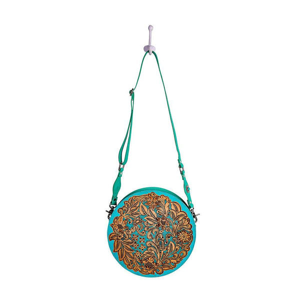 Cimarron Bluff Hand-tooled Round Bag