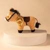 Myra Golden Gallop Bag Charm in Caramel Tan