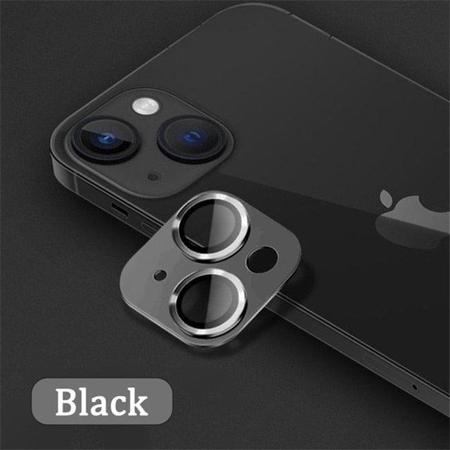 Camera Lens Metal Protector Glass For iPhone 14 Pro 13Pro 13 12 Pro Max Plus Full Cover Lens Protective Cap For iPhone 13 14Pro Tempered Glass Lens Film Metal Camera Screen Protection HD Clear Lens Protector
