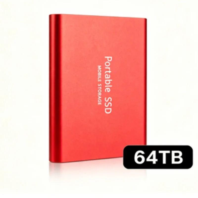 Portable External SSD, 1TB-16TB Large Capacity USB3.1 High Speed Solid State Drive, Lightweight Storage for Laptop, Desktop, Mac