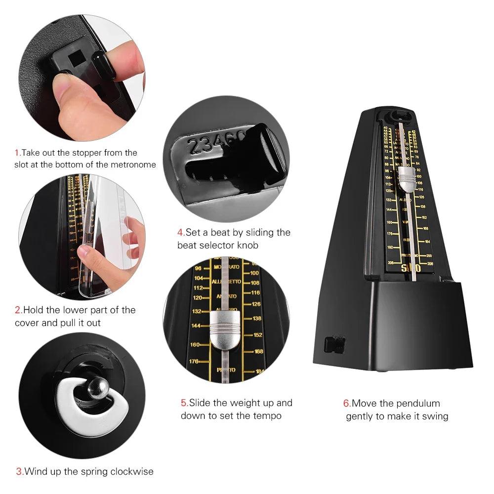 Standard Universal Mechanical Metronome ABS Material for Guitar Violin Piano Bass Drum Musical Instrument Practice Tool