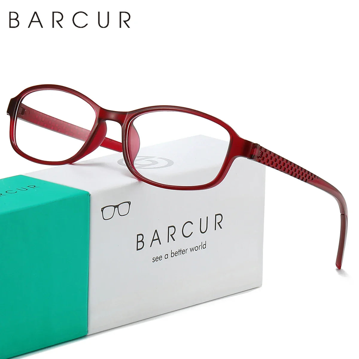 BARCUR Original Classic Presbyopia Glasses for Men and Women High-Quality Plastic Frame with Hinge Splicing Pattern and Mirror Legs Transparent AC Lenses for Reading