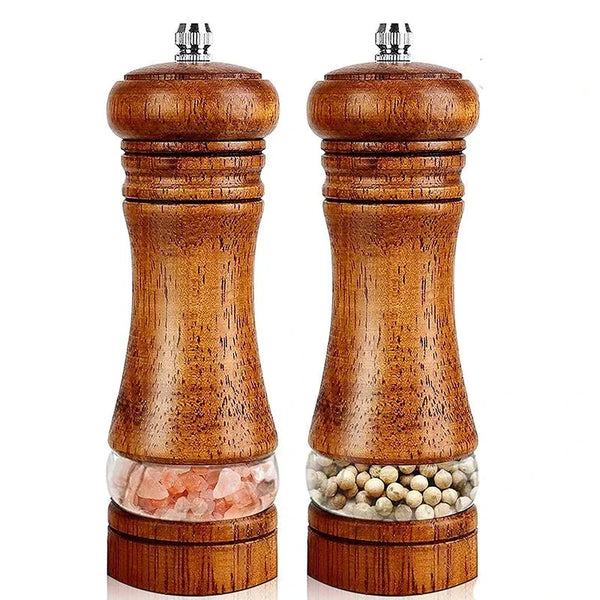 Acacia Wood Salt and Pepper Grinder Set