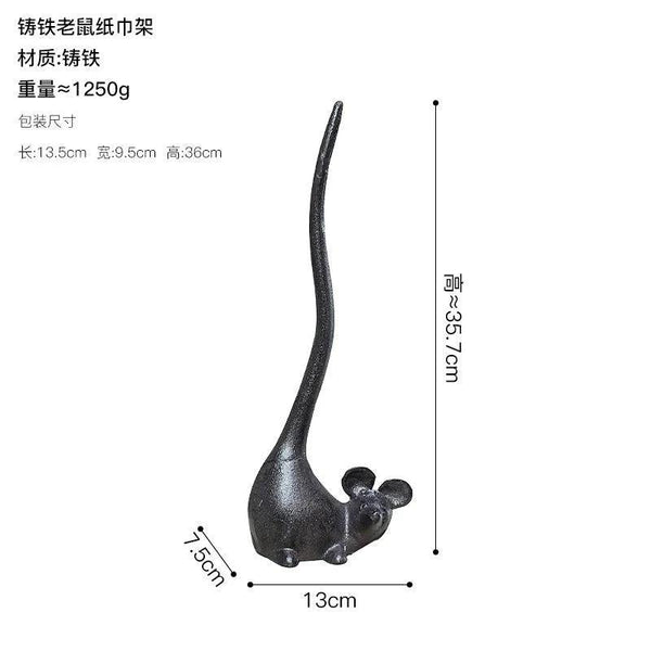Vertical Giraffe Tissue Holders European Style Creative Cast Iron Handicraft Roll Paper Holder Kitchen Paper Home Storage Rack Gifts for You 'n Me