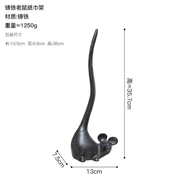 Vertical Giraffe Tissue Holders European Style Creative Cast Iron Handicraft Roll Paper Holder Kitchen Paper Home Storage Rack Gifts for You 'n Me