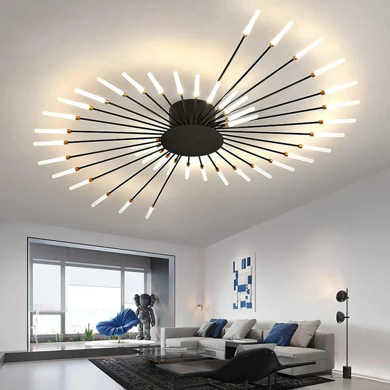 Black Fireworks Ceiling Light