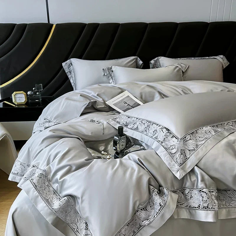 White Egyptian Cotton Bedding 1500TC Queen