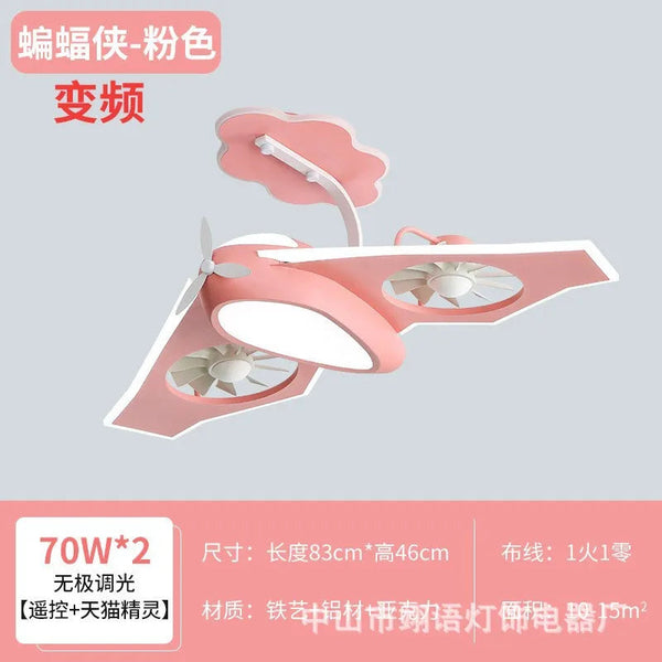 DecorBites™ Kids Bedroom Bladeless Ceiling Fan with Remote Control & LED Light Decorbites