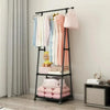 Multifunctional Storage Floor Standing Clothes Rack Simple Mobile Drying Rack Dormitory Space-saving Household Garment Organizer - 25
