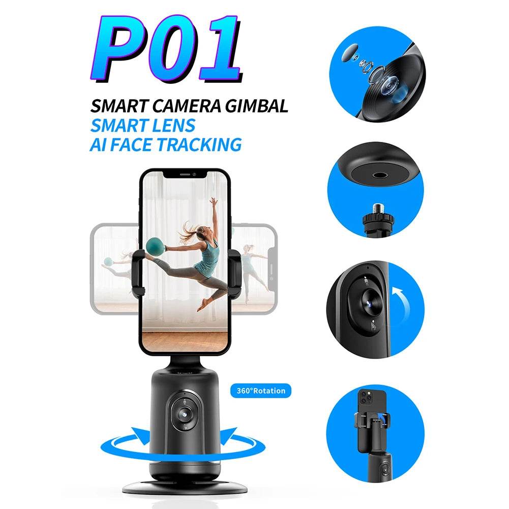 360-Degree Follow-Up Gimbal Stabilizer With Ai Face Tracking