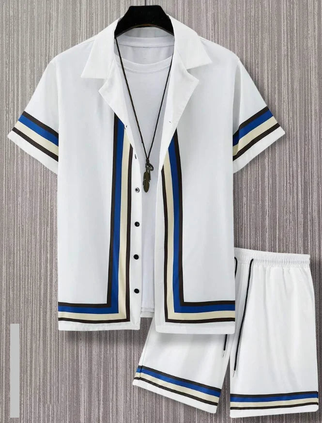 Hawaiian vacation beach men outfit Set