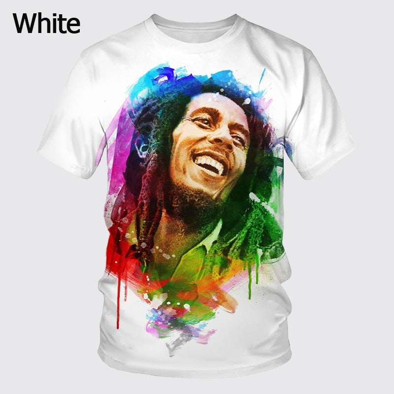Bob Marley 3D Printed Men Oversized T-Shirt