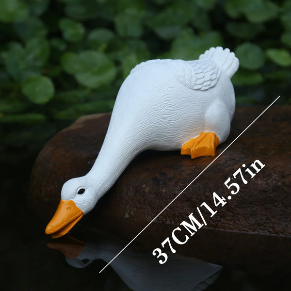 Duck Statues Landscape Ornament Farm Animal Simulation Model Statue Toy Chicken Duck Goose Figurine Sculpture Indoor Home Decor