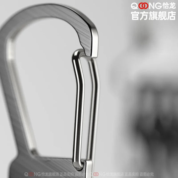 2 Style Stainless Steel Key Ring With 8-Shaped Buckle Easy Removal Hanging Taking Out Key Chain Multi-purpose Waist Keychain Y21