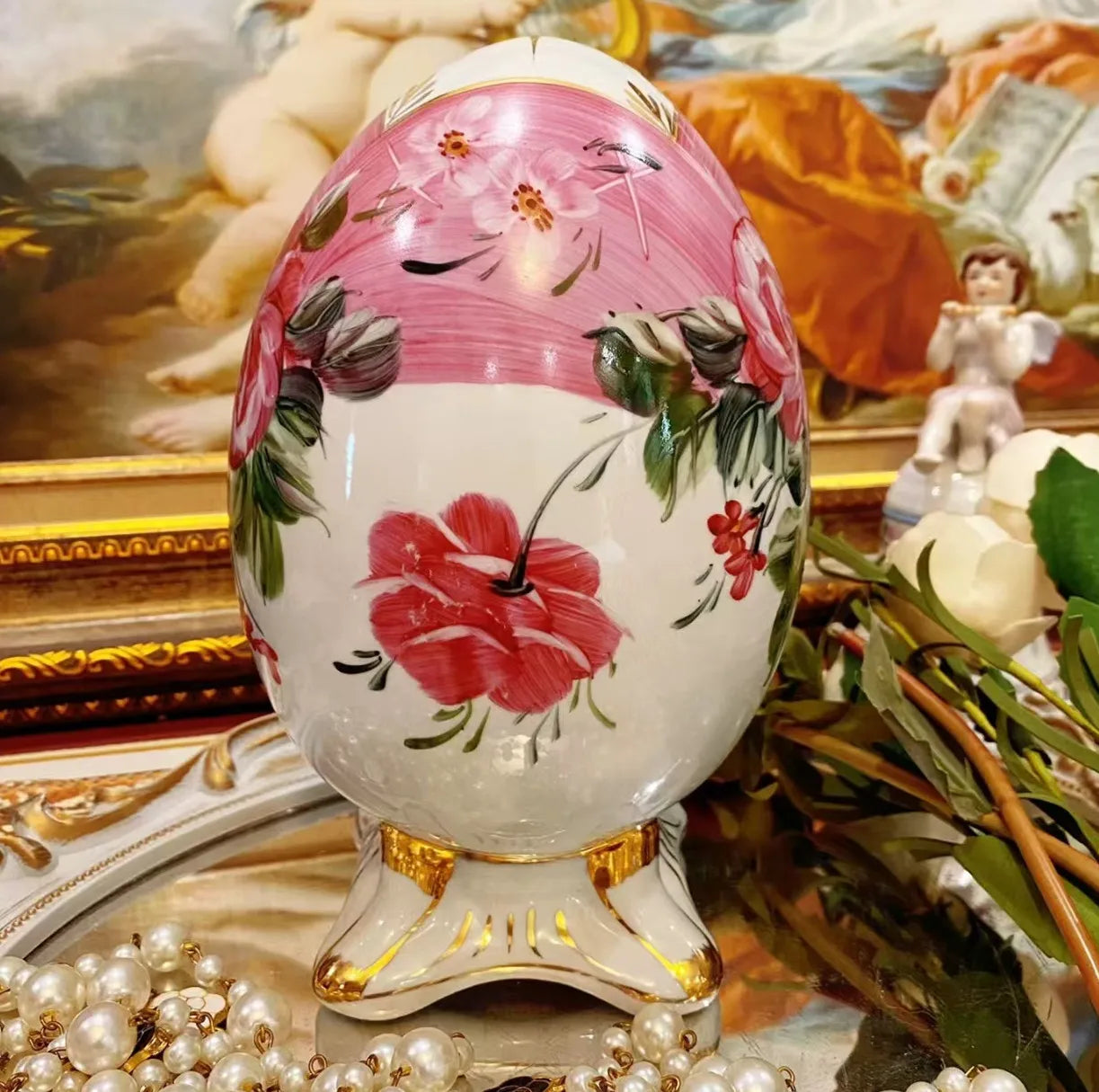 Resin Flower Jewelry Storage Box Vase Flower Basket  Jewelry Case Storage Jewelry Organizer Display Home Decor Ornament