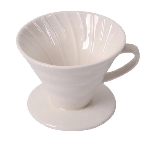 Ceramic Coffee Dripper – Engine-Style Pour Over (Reusable, 1–4 Cups)