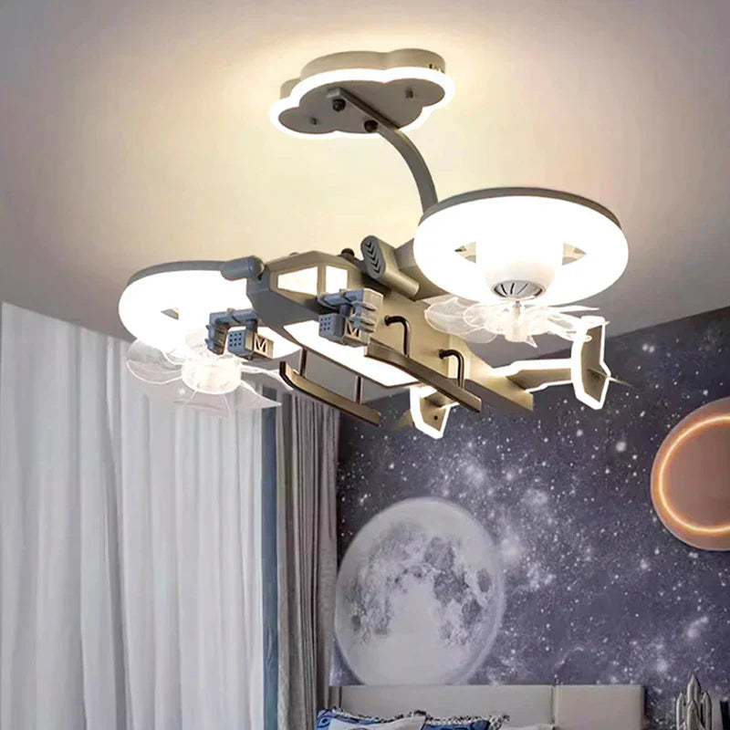 DecorBites™ Kids Bedroom Ceiling Fan with Light, Remote Control - Modern LED Lamp Decorbites