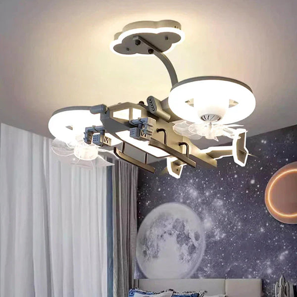 DecorBites™ Kids Bedroom Ceiling Fan with Light, Remote Control - Modern LED Lamp Decorbites