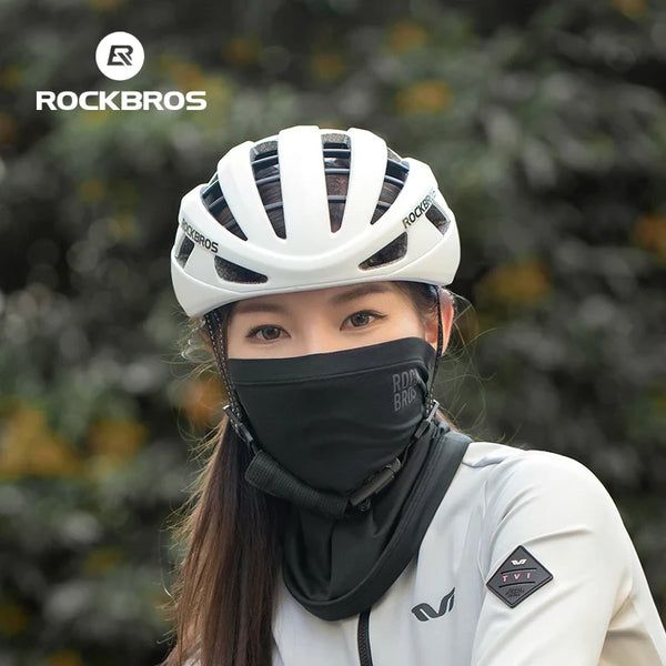 ROCKBROS Winter Keep Warm Cycling Face Mask Fleece Hiking Camping Ski Balaclava Neck Scarf Windproof MTB Road Bicycle Bike Mask