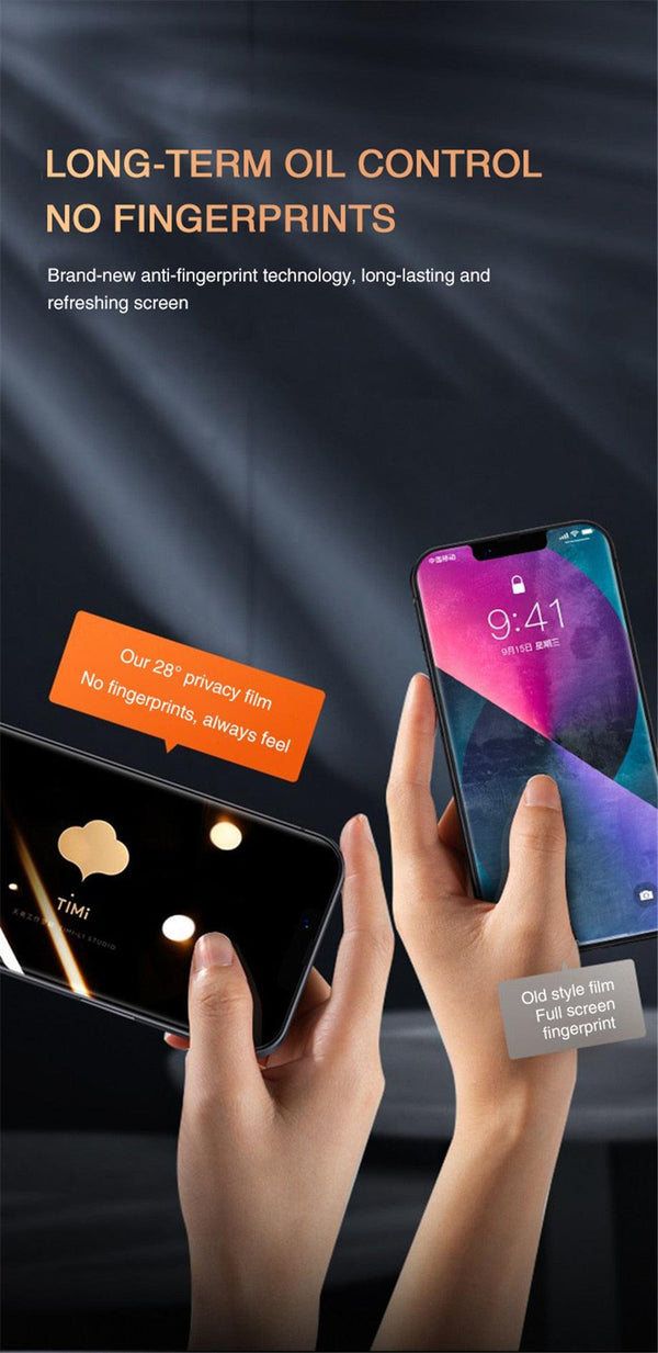 3PCS Privacy Screen Protector For iPhone 14 PRO MAX Anti-Spy Glass For iPhone 13 12 11 XS Max XR 7 8 Plus SE 2022 Tempered Glass 9H Hardness Tempered Glass Anti Spy Case Friendly Screen Protector