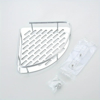 Stainless Steel Tension Shower Caddy Corner Shelf Bathroom Organizer Storage