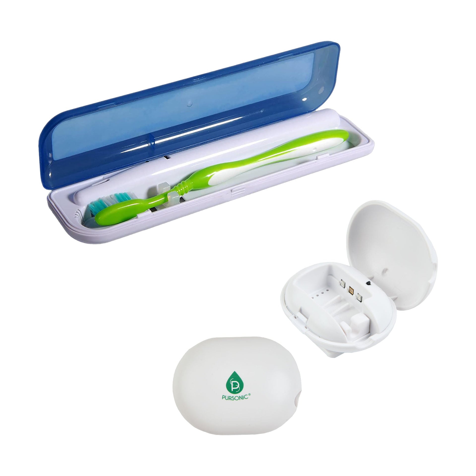 Pursonic UV Toothbrush Sanitizer & Portable Toothbrush Sterilizer Bundle – Dual Protection for a Cleaner Smile Anywhere