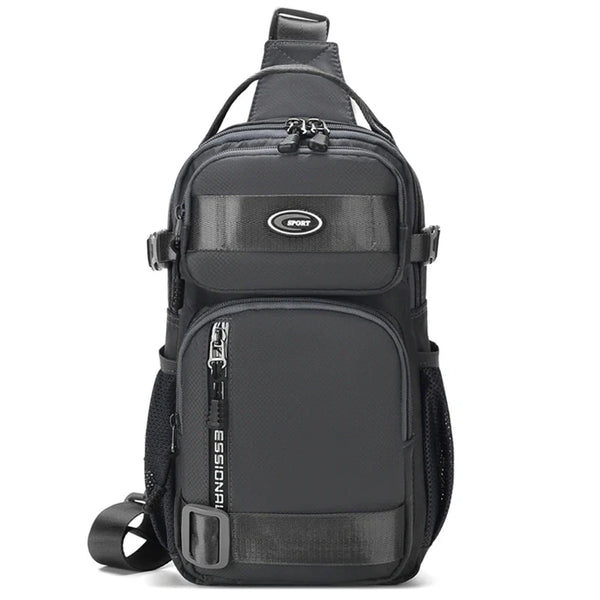 Riding backpack for men, men's chest bag, casual men's single shoulder bag, lightweight and large-capacity crossbody bag
