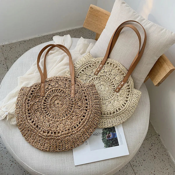 Round Straw Beach Bag - Sexikinis Swim
