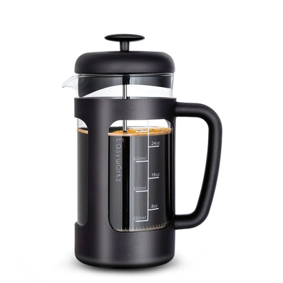 French Press  Coffee Tea Maker with Borosilicate Glass,Soft Grip Handle