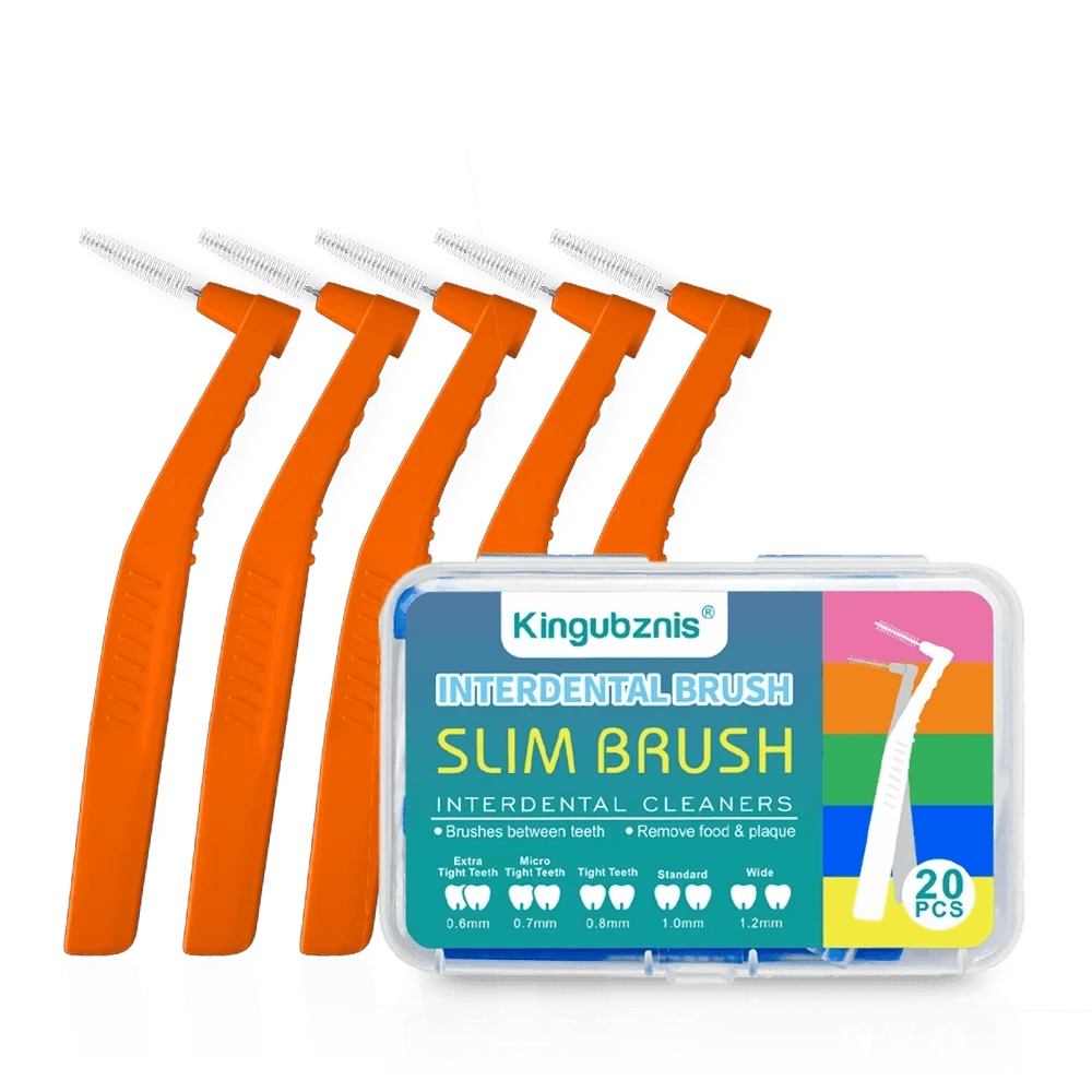 Kingubznis 20pcs  Interdental Brush For Dental Orthodontics Clean Between Teeth Cleaning Tools Soft Mini Brush With Dust Cover