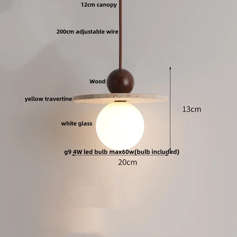 Travertine Wabi Sabi Pendant