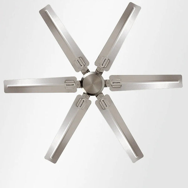 DecorBites™ Large 6-Blade Stainless Steel Ceiling Fan for Living Room, Bedroom, Office Decorbites