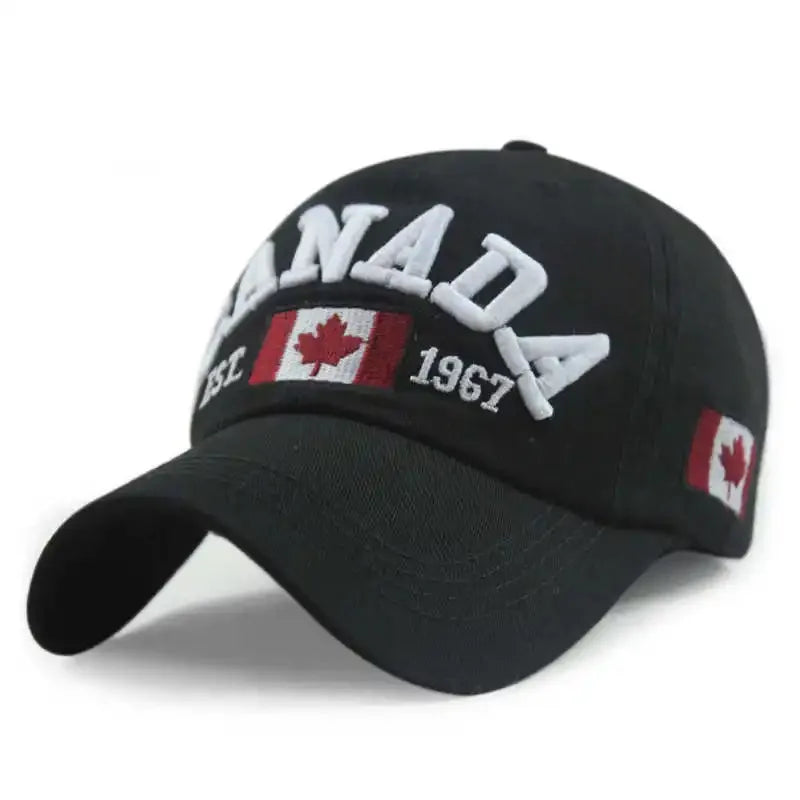 CANADA Embroidered Baseball Hat Maple Leaf 1967 Decorative Outdoor Sunscreen Duck Tongue Hat for Men and Women