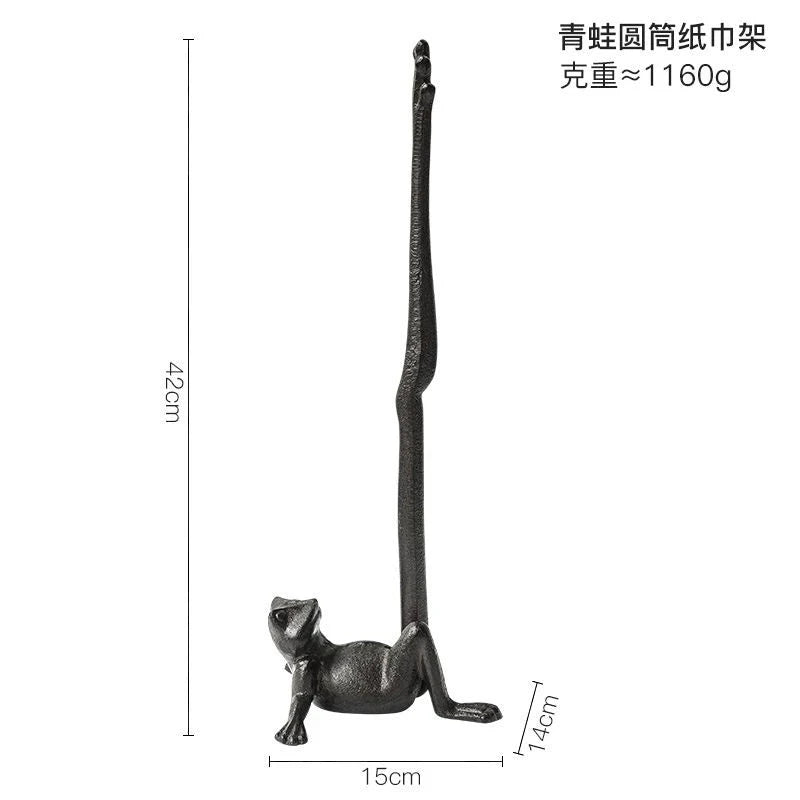 Vertical Giraffe Tissue Holders European Style Creative Cast Iron Handicraft Roll Paper Holder Kitchen Paper Home Storage Rack Gifts for You 'n Me