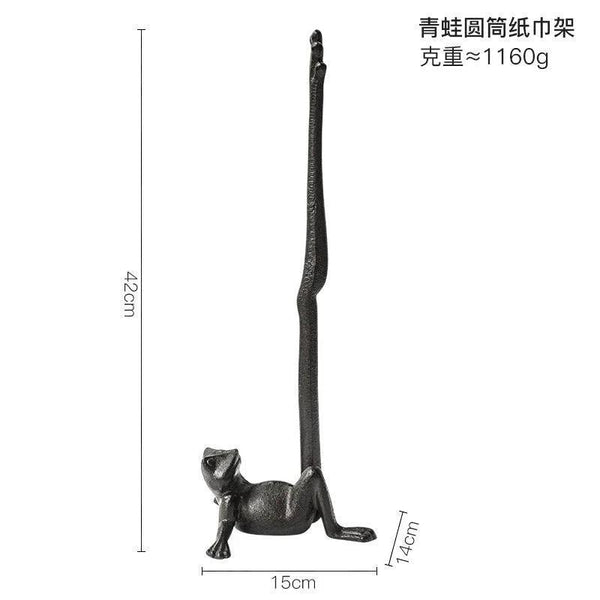Vertical Giraffe Tissue Holders European Style Creative Cast Iron Handicraft Roll Paper Holder Kitchen Paper Home Storage Rack Gifts for You 'n Me