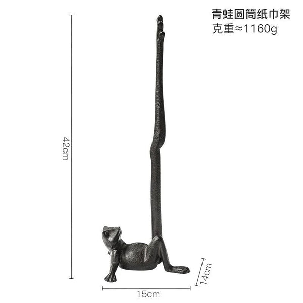 Vertical Giraffe Tissue Holders European Style Creative Cast Iron Handicraft Roll Paper Holder Kitchen Paper Home Storage Rack Gifts for You 'n Me