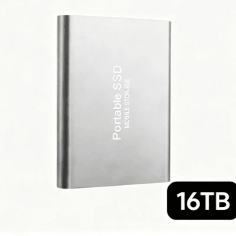 Portable External SSD, 1TB-16TB Large Capacity USB3.1 High Speed Solid State Drive, Lightweight Storage for Laptop, Desktop, Mac