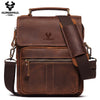 HUMERPAUL Genuine Leather Men's Shoulder Bag Luxury Work Business Messenger Bags Fashion Male Crossbody with Adjustable Straps