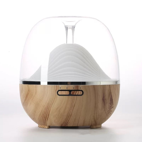 Wood Grain 600 ml Essential Oil Aroma Diffuser with 7 Color LED Lights