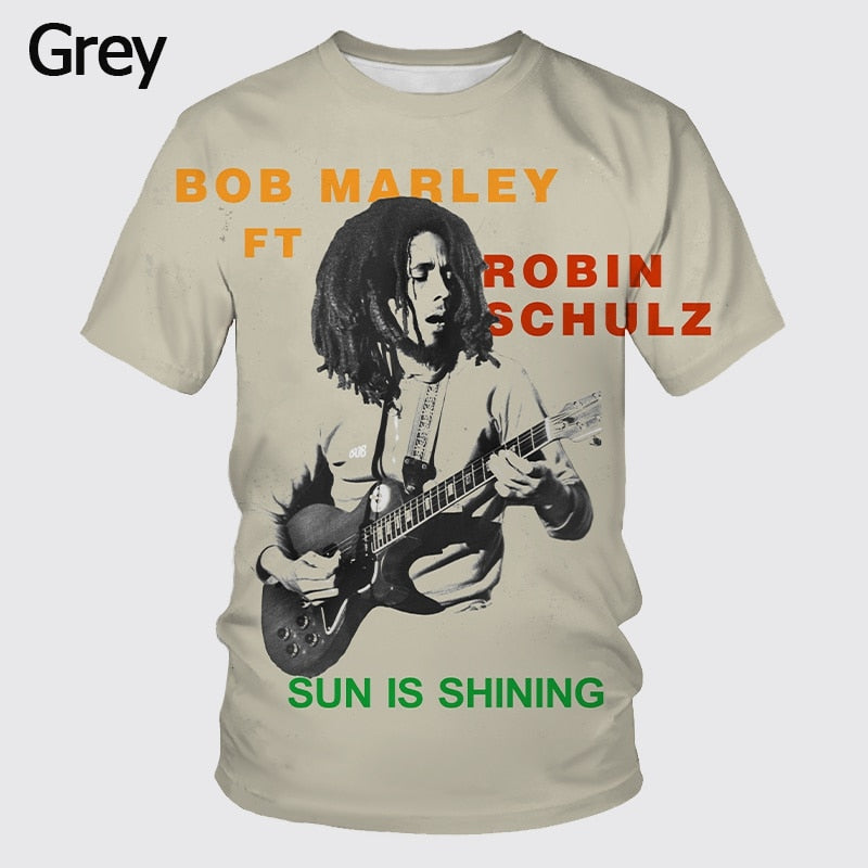 Bob Marley 3D Printed Men Oversized T-Shirt