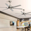 DecorBites™ Large 6-Blade Stainless Steel Ceiling Fan for Living Room, Bedroom, Office