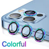 Full Cover Frame Glass Camera Lens Protector For iPhone 14 Plus Lens Glass For iPhone 11 12 13 Pro Max Mini Premium Tempered Glass Film Aluminum Alloy Lens Ring Cover Camera Protector - Multicolor / for iPhone 13 13Mini