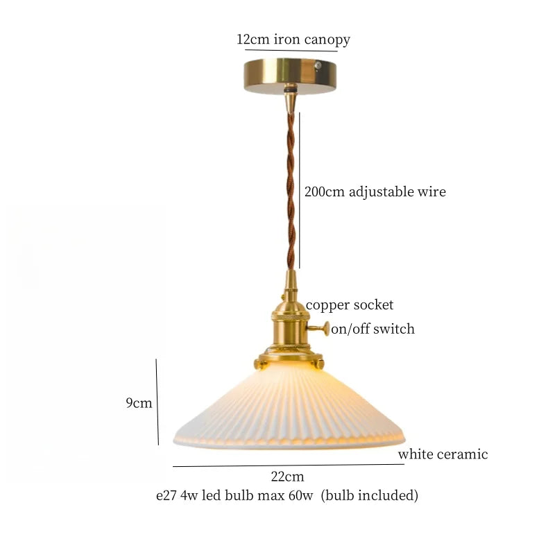 Ceramic Lotus LED Pendant