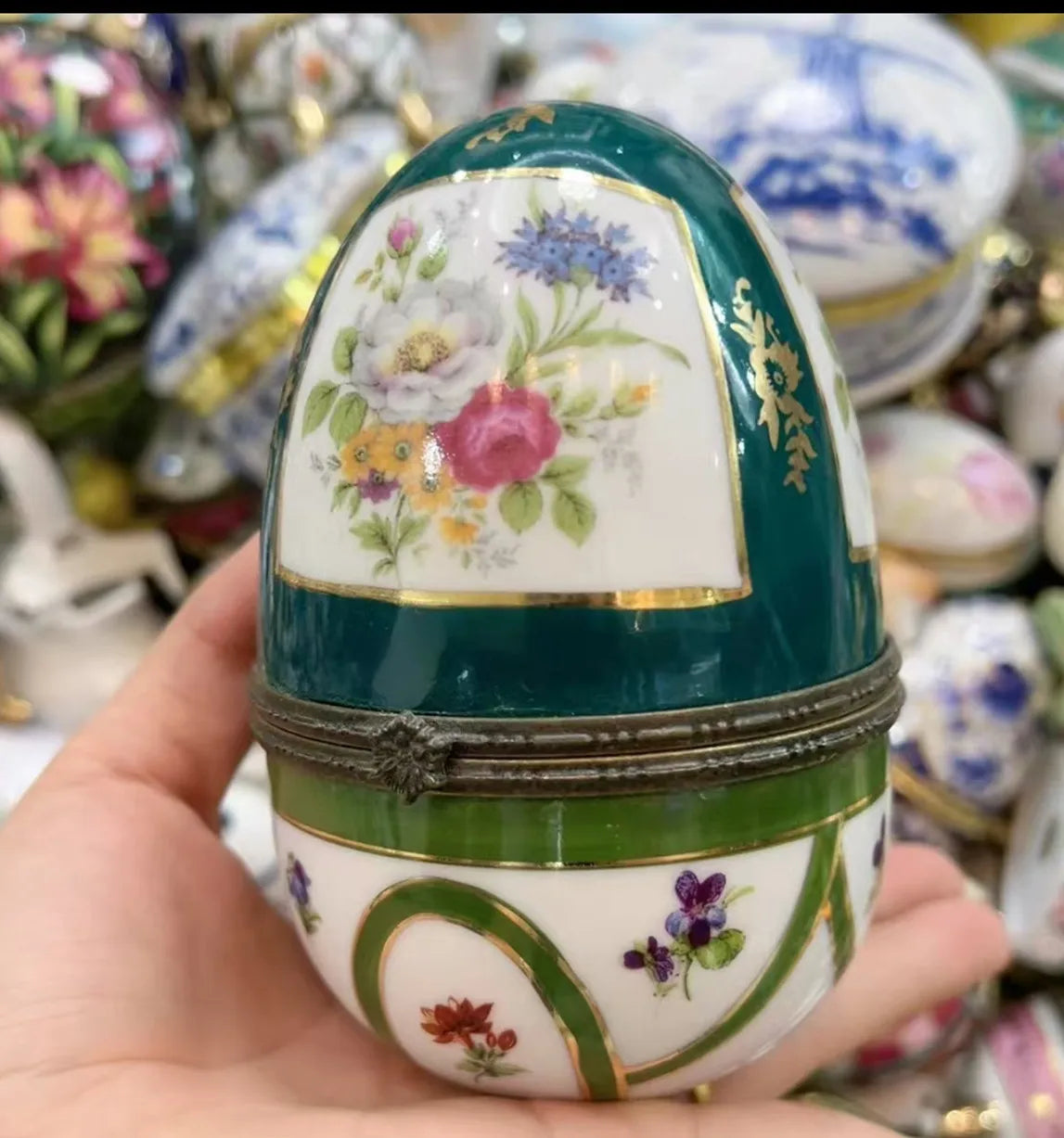 Ceramics Flower Jewelry Storage Box Vase Flower Basket Jewelry Case Storage Jewelry Organizer Display Gifts Home Decor Ornament