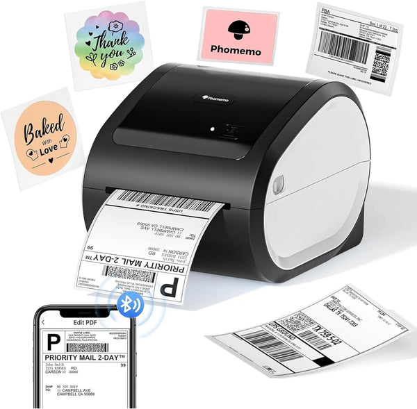 100x150mm Wireless Shipping Label Printer Wireless Thermal Label Printer for Small Shipping Business Packages 4x6